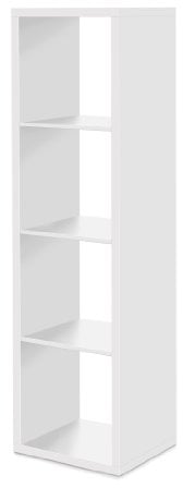 Raumteiler 4 Fächer - Bücherregal, Standregal (verschiedene Farben), 25 mm, made in Germany