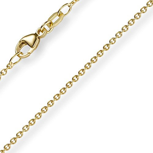 1,5mm Rund-Ankerkette aus 750 Gold Gelbgold Kette Collier Halskette, 45cm
