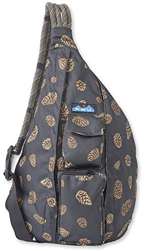 KAVU Original Rope Sling Pack mit verstellbarem Seil-Schultergurt, Tannenzapfen