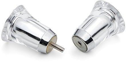 ShowerPart Clear Acryl Shower Door Handle/Knob K001, Shower Handle Length of Half Knob 42mm, Screw Diameter 4.8mm, Clear Acryl, Screw Length 23.1mm, Shower Door Replacement Parts, 1x