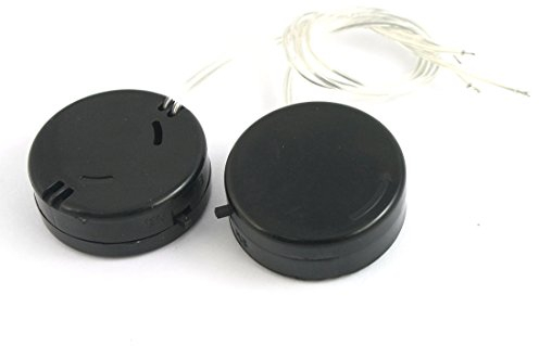 Sourcingmap 2pcs Black Battery Round Button Cell Coin Holder Socket w Cover