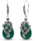 Jade Angel Damen Schmuck 925 Sterling Silber Achat Ohrringe mit Markasit