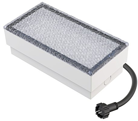 ledscom.de LED Pflasterstein Bodeneinbauleuchte GORGON für außen, IP67, eckig, 20 x 10cm, blau