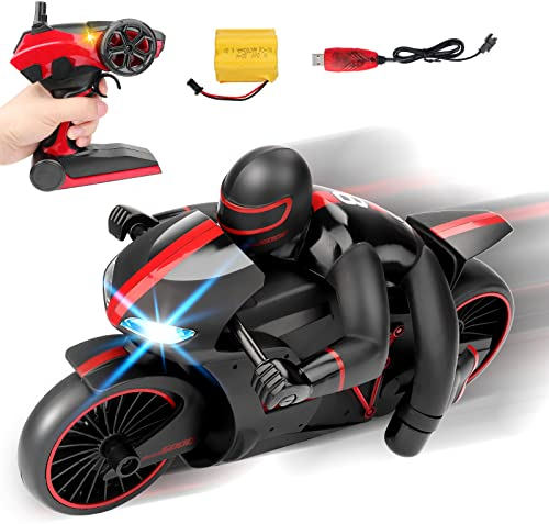 deAO Ensemble de Jeu de Moto de Course Formule 1 à Grande échelle télécommandé Comprenant Une Batterie Rechargeable et Un Chargeur