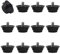 55 Sport Rubber Football Studs For Hard Surfaces - 12 Pack (10mm) - Black