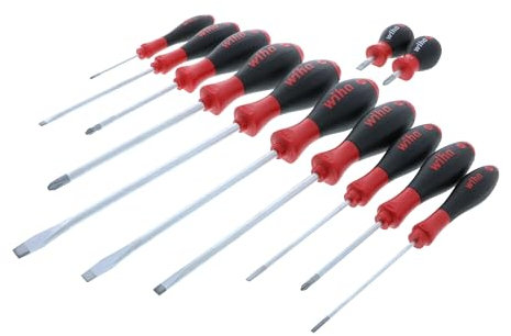 Wiha 30297 12-Piece Slotted and Phillips Screwdriver Set with Soft Finish Handles