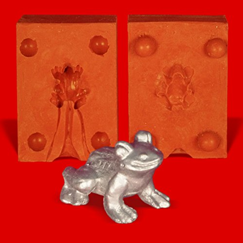 Zinngießform Frosch klein, ca. 20g Reinzinn