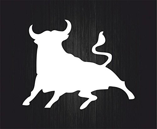 Autocollant sticker vinyl voiture moto taureau espagne espagnol blanc