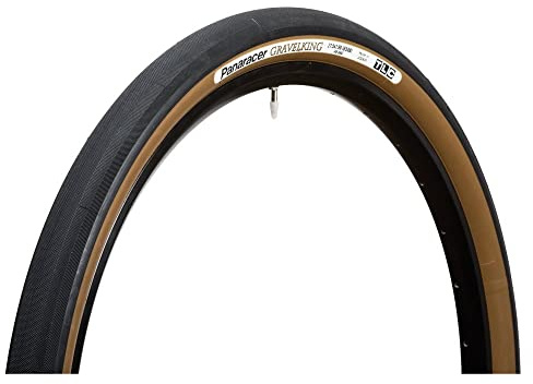 Panaracer GravelKing Slick TLC Folding Tyre : Black/Brown, 27.5 x 1.75