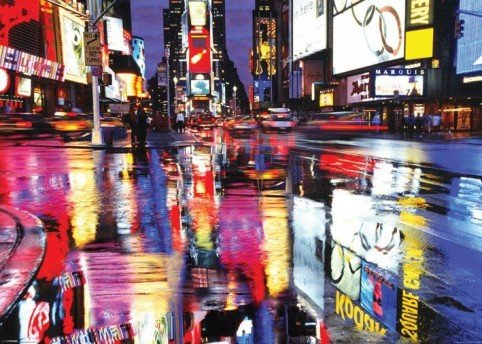 New York - Times Square, Farbenmeer XXL Poster (136 x 96cm)