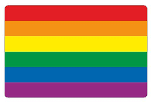 deformaze Sticker Gay Lesbian Pride Regenbogen Rainbow Flag Aufkleber LGBT Flagge 11,5 x 7,5 cm Selbstklebend KFZ Auto Scheibe UV Wetterfest