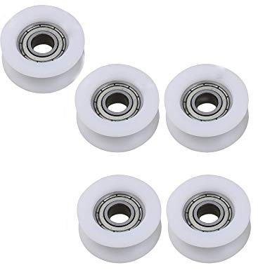 Roulettes de poulie en nylon à rainure ronde de 46,5 mm pour corde de 6, 8, 10 mm, avec roulement 608zz