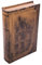 Nostalgische Schatzkiste im Buchlook aus weichem Lederimitat, Buchbox Motiv Old House 30x21x7cm