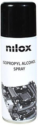 Nilox, Spray Alcool Isopropilico, Rimuove Olio, Grasso e Ossidi da Dispositivi Meccanici, Pulizia Schede Elettroniche, Dispositivi Ottici e Unità Disco, Pulizia Delicata ed Efficace, Formato 200 ml