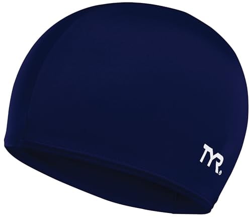 Tyr Adulte Unisexe SOLID Bonnet de bain Lycra, Navy, TU