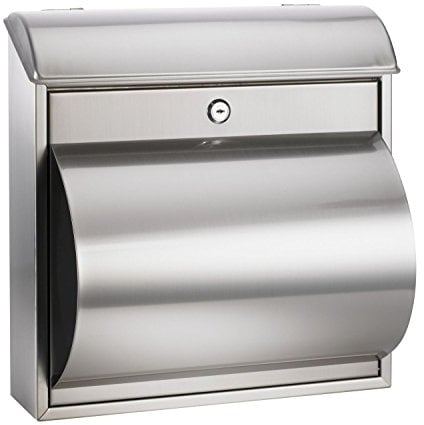 ALCO-ALBERT 8605 - Briefkasten mit Zeitungshalter Circa'' 37 x 36 x 10 cm, silber, 1 Stück, 8605