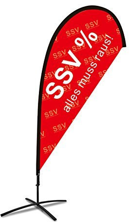 Beachflag SSV Sommerschlussverkauf Werbefahne über 2m hoch für den Außen- und Innenbereich