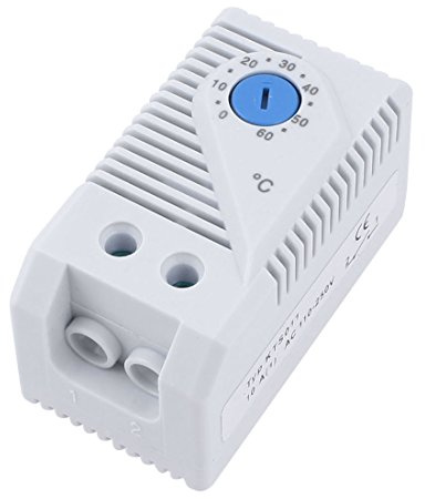 sourcing map Mechanical Thermostat, KTS011 0-60°C Adjustable Compact Normally Open(N.O) Temperature Controller