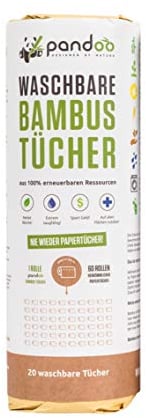 Bambus Allzwecktücher - Küchenrolle - waschbare Haushaltstücher, umweltfreundliche Papiertücher, ersetzt bis zu 60 Haushaltsrollen, saugstärker und reißfester als herkömmliche Küchentücher