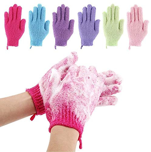 12Pcs Exfoliating Shower Bath Gloves for Shower,Spa,Massage and Body Scrubs