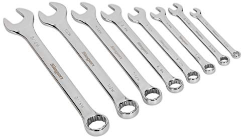 Sealey S0870 Whitworth Combination Spanner Set, Silver, 8 Pieces