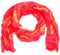 style3 Damen Schal leicht und schmal in Japan-Design mit Schleifenmuster Damenschal Sommer-Schal One size, SCHAL Farbe:Neon-Koralle