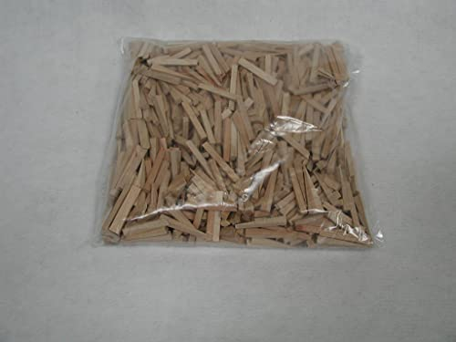 Kurt Neidull Fliesenkeile Holz, 1.000 Stück, Hartholz meist Buche auf Null auslaufend