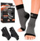 FIT NATION 2 Paar Sprunggelenkbandage Socken - Knöchelbandage Sprunggelenk Bandage, Achillessehne Bandage Fußgelenk, Sprunggelenkbandage Links & Rechts, Fersensporn Bandage, Ankle Support (Schwarz)