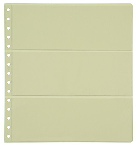 10 Hüllen Album Stamps Taupe transparent 3 Abteilungen