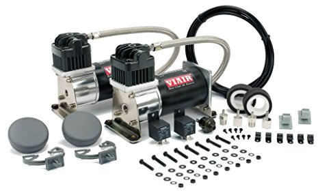 VIAIR 28002 C 150 PSI Dual Value Pack, Air Ride Federung, Lufthupen, 30% Duty @ 100 PSI, Schwarz/Silber, 28002