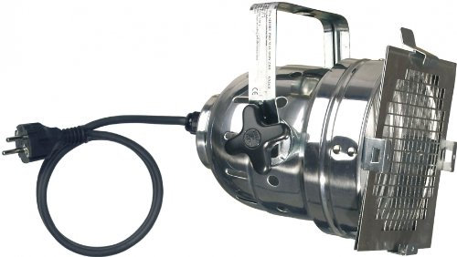 Showtec Par 56 Kanne, silber, kurz, m. Kabel u. Stecker, FFR