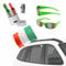 Taffstyle® Fan Set Fanartikel Italien Auto Fahne Brille Schminkstift Fussball WM Weltmeisterschaft EM 2016 Autoset Italia