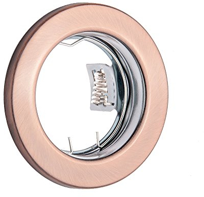 PREISHIT!!! Einbauleuchten Einbau-Strahler GU10 /GU 5,3 /MR16 Starr Einbauleuchte Spot DT50 (Kupfer gebürstet, 5-er Set)