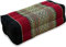 livasia Block Yogakissen eckig - 17x34x12cm - Meditationskissen mit Kapok, Stützkissen Bolster rechteckig, Yoga Pilates Zubehör Nackenkissen, Thaikissen fest handgefertigt (Schwarz/Rot)