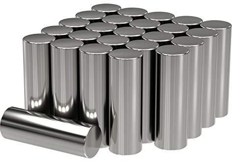 25x Neodym Power Magnet silber | Stabmagnet extra stark lang | Stab Durchmesser 4 mm x 12 mm lang | 25 Neodymium Magnets Strong Long Magnetic Stick | starke Magneten Supermagnet