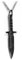 Feilok Simple Unisex Mens Stainless Steel Dagger Knife Pendant Necklace, Color Black