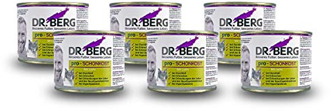 Dr. Berg pro-SCHONKOST Nassfutter für Katzen: Diätfutter bei Magen-Darm-Problemen & Durchfall (6 x 190 g)