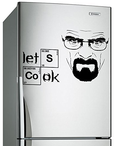 (50 x 32 cm, Vinyl, Motiv: Breaking Bad-Heisenberg-Zitat/Lets Cook Text Art Decor Aufkleber schweren Walter White, Vinyl, Motiv verschiedene Geschenk!