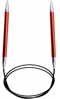 KnitPro K47211 Rundstricknadel, Metall, Rosa, 150cm / 5mm