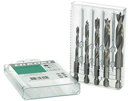 Set de brocas para madera 3 puntas 1/4 hexagonal 5-PCS 4/5/6/8/10MM