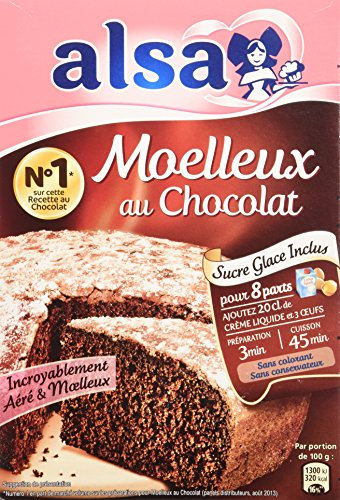 Alsa Préparation pour Gâteau Moelleux Chocolat 435 g