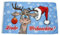 Fahne/Flagge Frohe Weihnachten Elch Kugel 90 x 150 cm