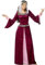 SMIFFYS Costume da Lady Marian, borgogna con abito e copricapo