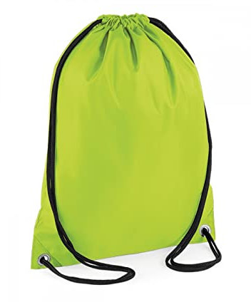 Centrix Premium Gymsac Drawstring Gym bag Rucksack - 15 Colours (LIME GREEN)