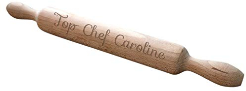 CADEAUX.COM - Rouleau à pâtisserie personnalisable - Gravé - Cadeau d'anniversaire - Idée Cadeau Fête des Grands-Mères - Idéal Pour les Cuisiniers - Cadeau Original - Cadeau Noel