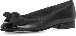 Gabor Women's Basic Ballet Shoes, Black (Black Leather/Patent HT), 2.5 UK