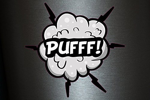 NetSpares 1 x Aufkleber Pufff! Wolke Coyote Roadrunner Comic Schrift Spruch Tuning Sticker