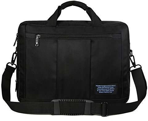 Hombres y Mujeres 15.6 Pulgadas Impermeable Nylon Bolsa de Mensajero Viajes de Negocios Tableta del Ordenador Portátil Bolso Bandolera Puede Convertirse en Mochila