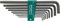 STAHLWILLE 10767/9 Innensechskant Satz mit Kugelkopf 9-tlg. l 1,5 – 10 mm l schwenkbar bis 25° l im praktischen Halter