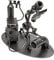 STEEMO Original Schraubenmännchen Figur: Schweißer mit Schweißgerät – Hochwertige Metallkunst, Handwerker-Deko, Stahl, 18x12x13 cm